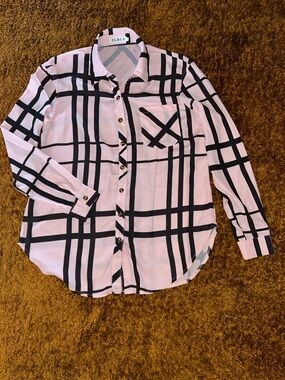 Pink Plaid Women's Blouse